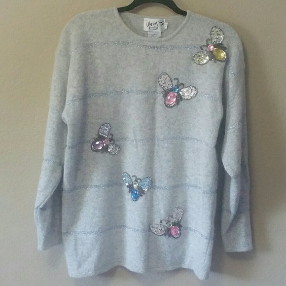 Vintage Glory B Gloria Furman Beetle Jewel Sweater - Picture 1 of 6